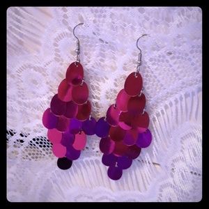 *bundle 3/$10* Pink sequin earrings